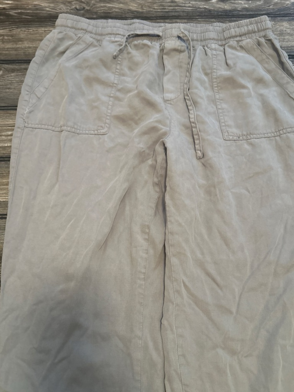 Casual Drawstring Pants in Light Beige